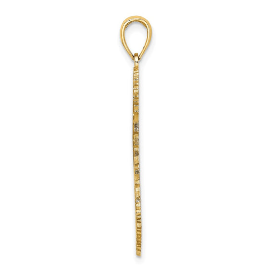 14K Textured BARBADOS Map Charm