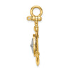 Gold Polished Anchor and Compass Pendants