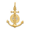 Gold Polished Anchor and Compass Pendants