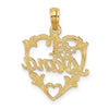 14K #1 NANA  in Heart Charm