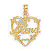 14K #1 NANA  in Heart Charm