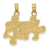 Gold BEST FRIENDS Break Apart Heart 2-Piece Pendant