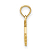 14K Polished GRADUATE Under Cap Charm