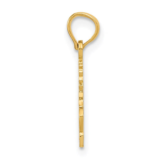 14K Polished #1 SIS Charm