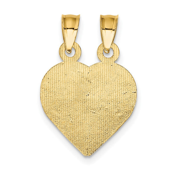 14K BOY/GIRL FRIEND 2-Piece Break-apart Heart Charm