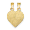 14K BOY/GIRL FRIEND 2-Piece Break-apart Heart Charm