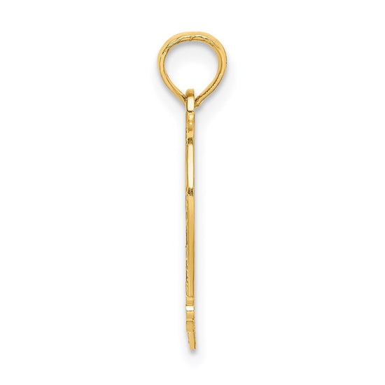14K QUINCE ANOS 15 in Heart Charm