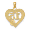 14K QUINCE ANOS 15 in Heart Charm
