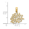 14K LAS VEGAS Script Charm