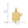 14K ABC School Book and Ruler Charm