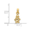 14K 3-D Mini Doll Charm