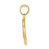 14k Yellow and Rose Gold with White Rhodium LOVE Heart with Arrow Charm