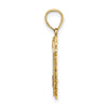 14k Two-tone with White Rhodium SWEET 16 In Heart Charm