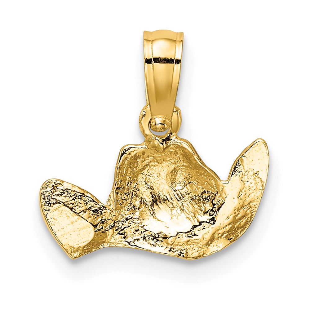14k and White Rhodium Cowboy Hat Charm
