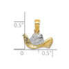 14k and White Rhodium Cowboy Hat Charm