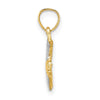 14k and White Rhodium Cowboy Boot with Spur Charm