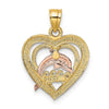 Gold Polished Dolphin Pendants