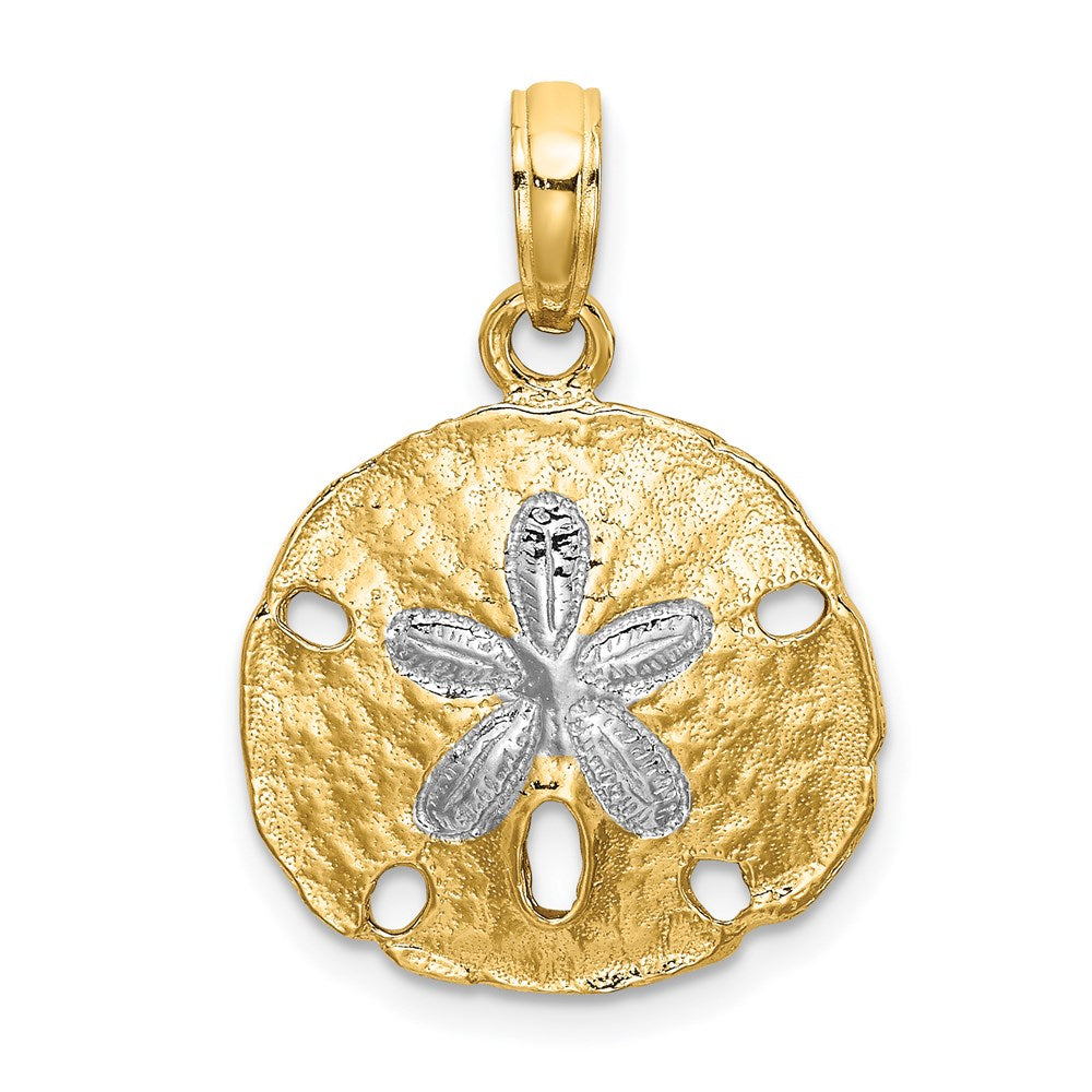 Gold Polished Sand Dollar Pendants