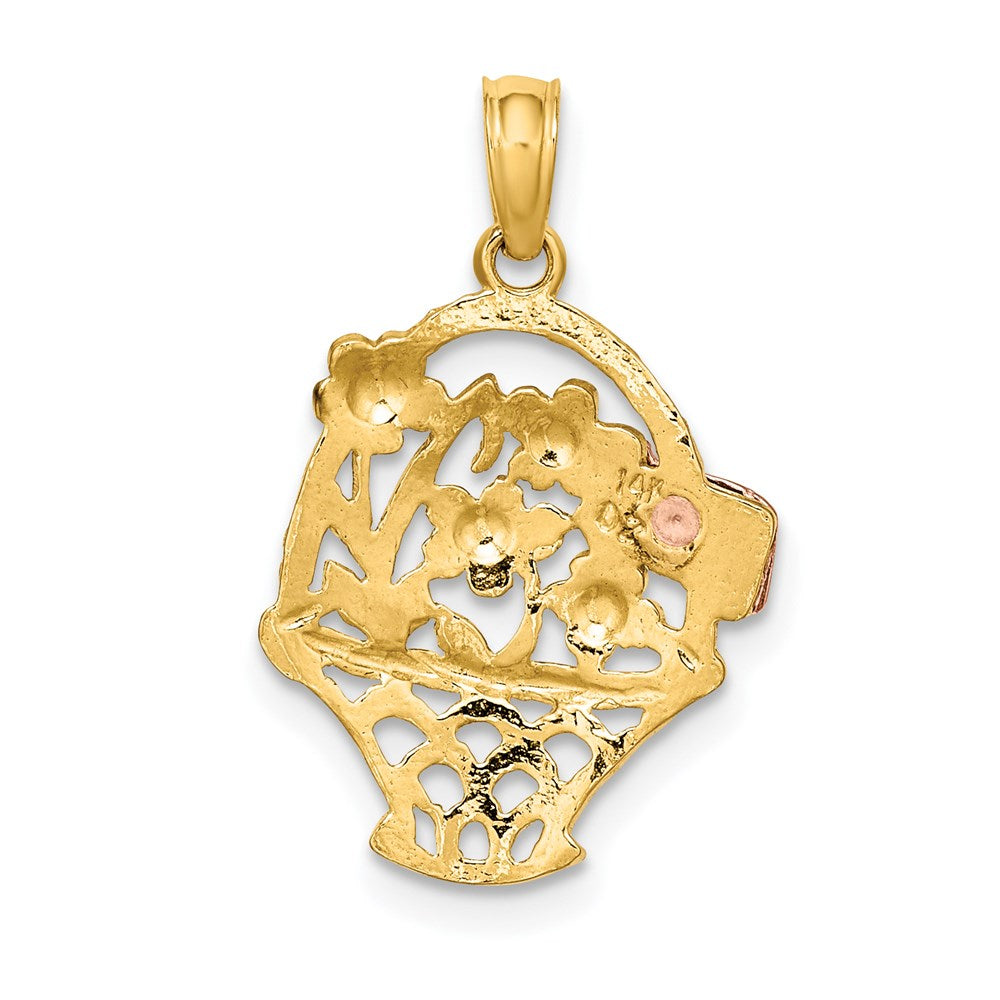 Gold Polished Flower Pendants