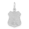 14k White Gold POLICE Badge Charm