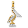 Gold Polished Pelican Pendants