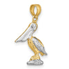 Gold Polished Pelican Pendants