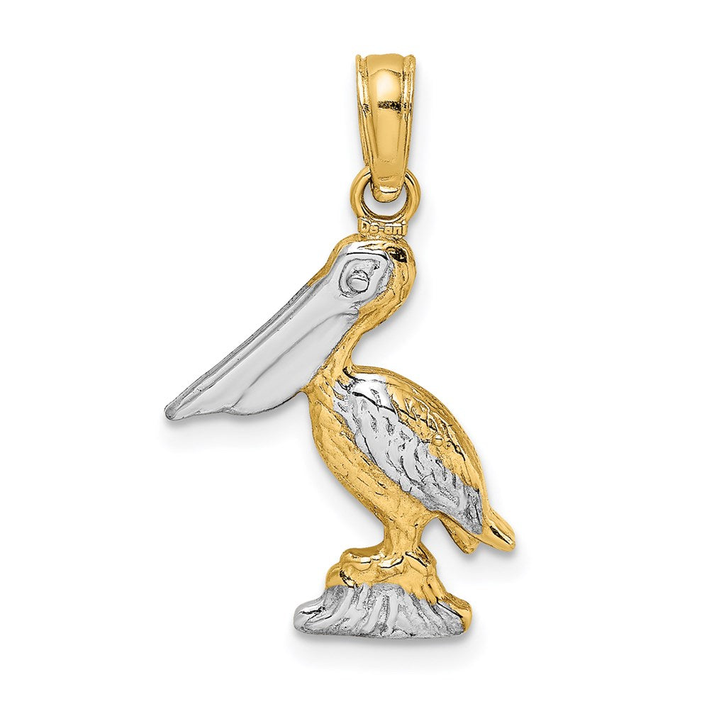 Gold Polished Pelican Pendants