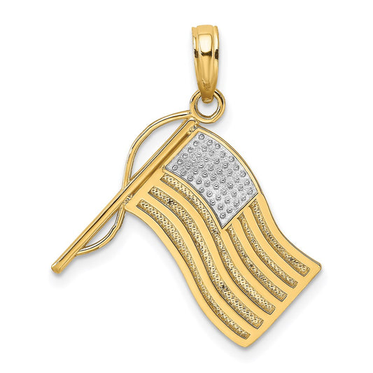 Gold Polished Flag Pendants
