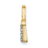 14K and White Rhodium Textured and Polished Purse Chain Slide