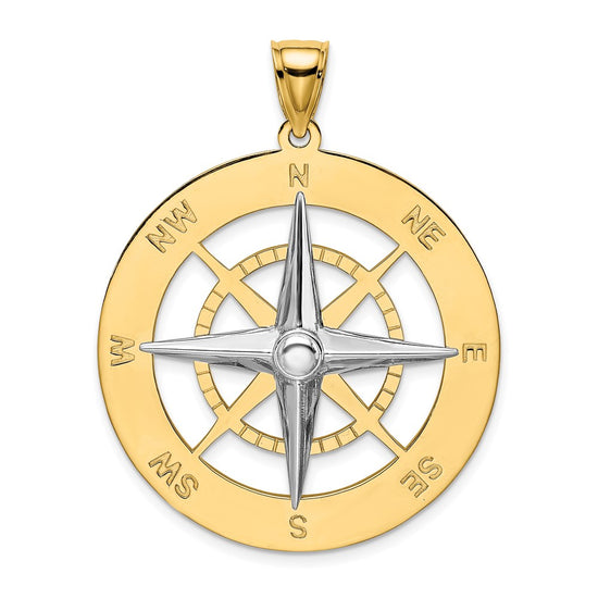 Gold Polished Compass Pendants
