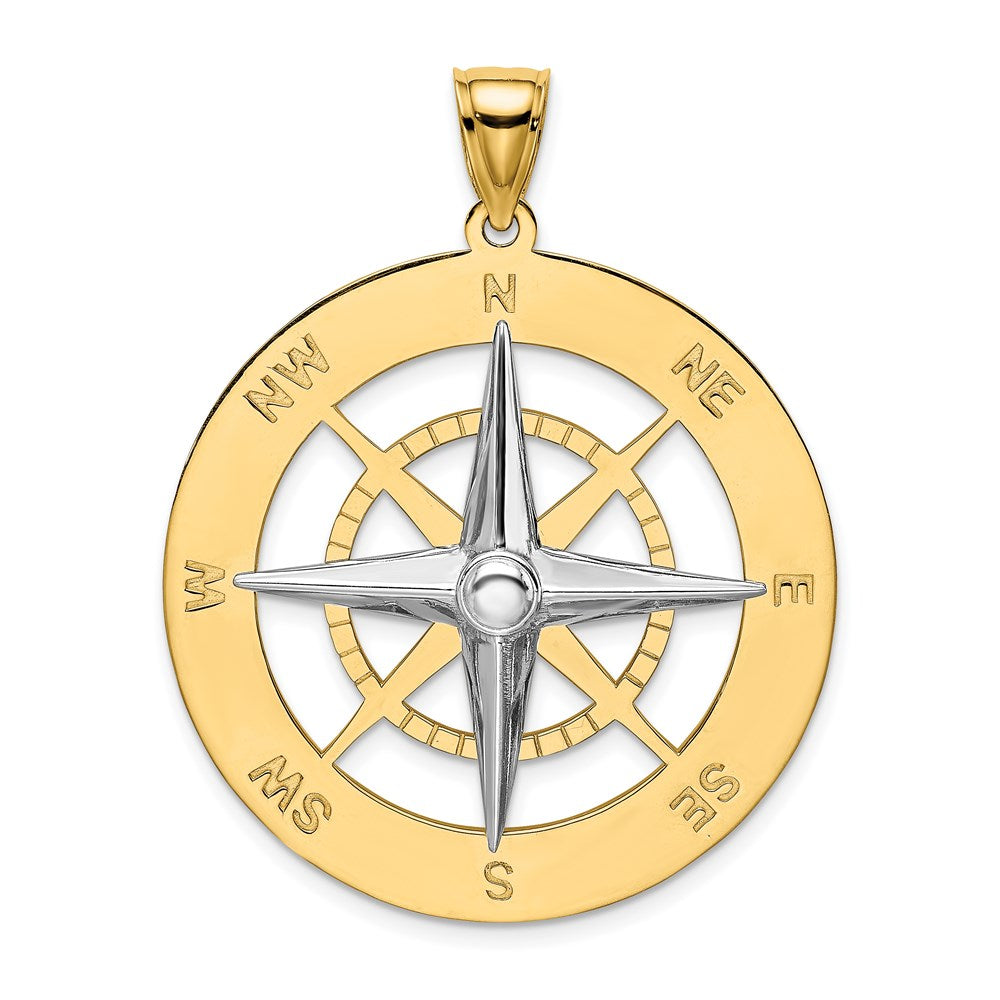 Gold Polished Compass Pendants