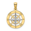 Gold Polished Compass Pendants