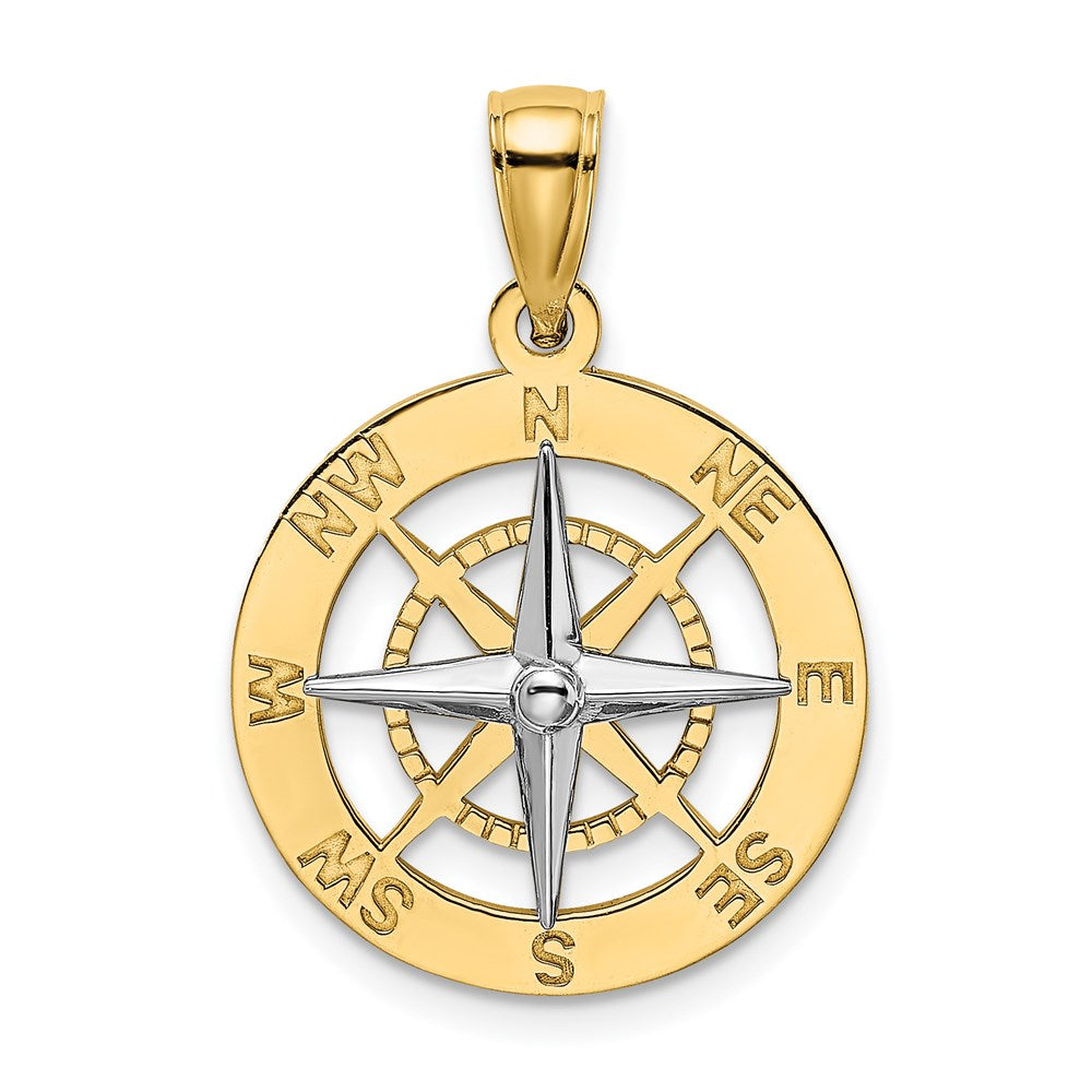Gold Polished Compass Pendants