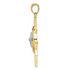 14K Two-Tone Star with Nautical Compass Charm