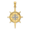 14K Two-Tone Star with Nautical Compass Charm
