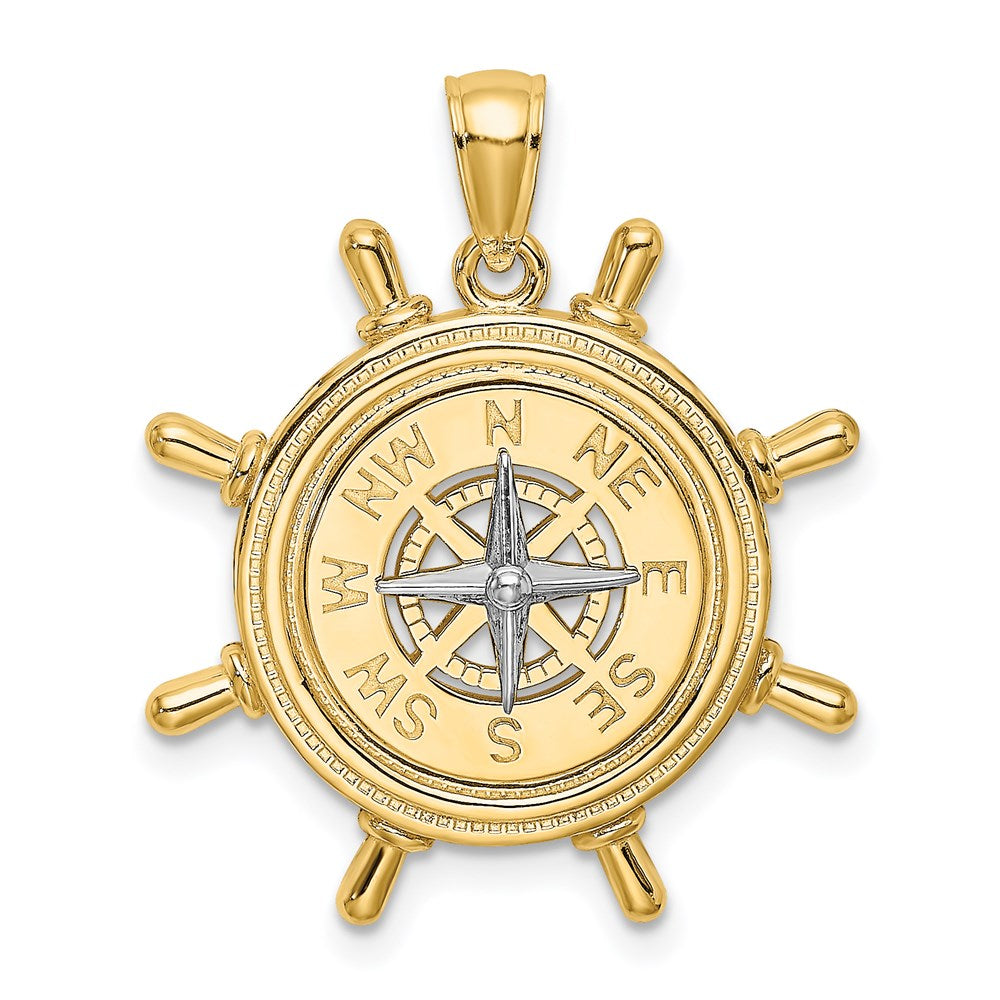 Gold Polished Compass Pendants