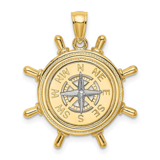 Gold Polished Compass Pendants