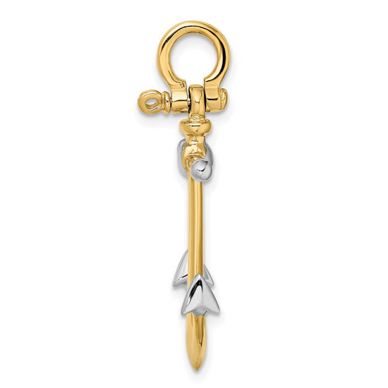 Gold Polished Anchor Pendants