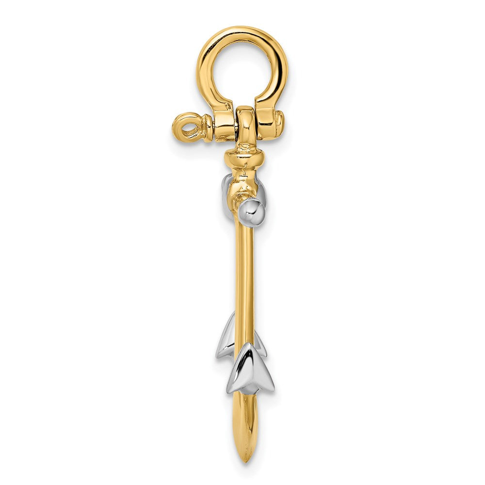 Gold Polished Anchor Pendants