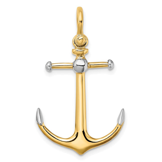 Gold Polished Anchor Pendants