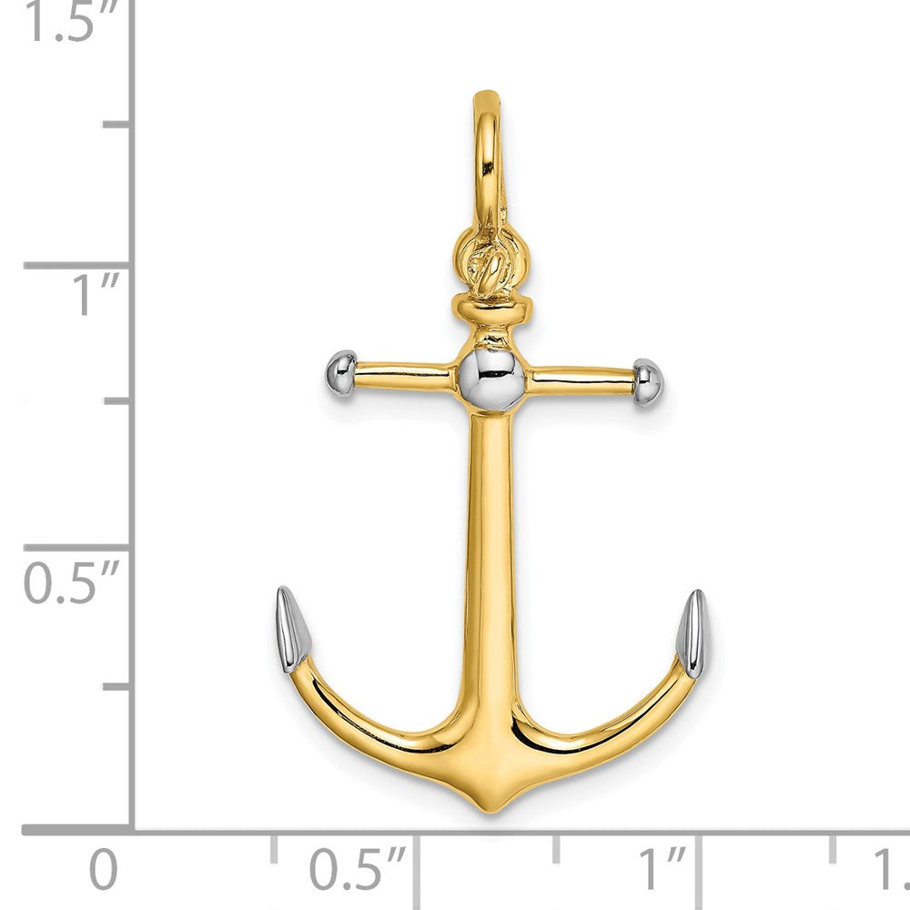 Gold Polished Anchor Pendants