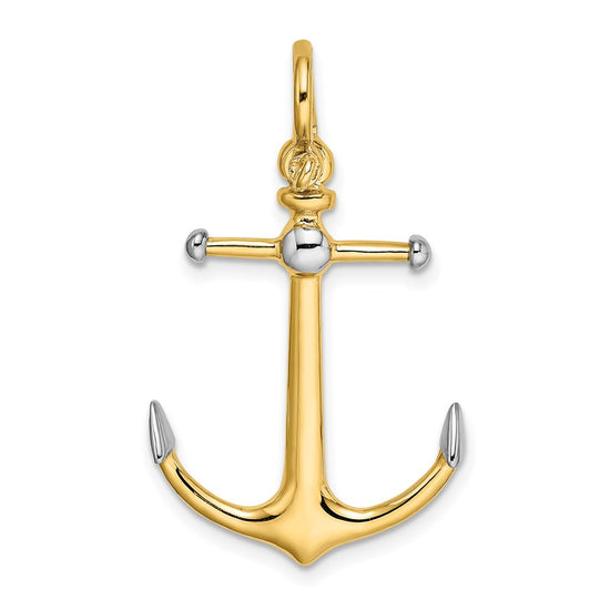 Gold Polished Anchor Pendants