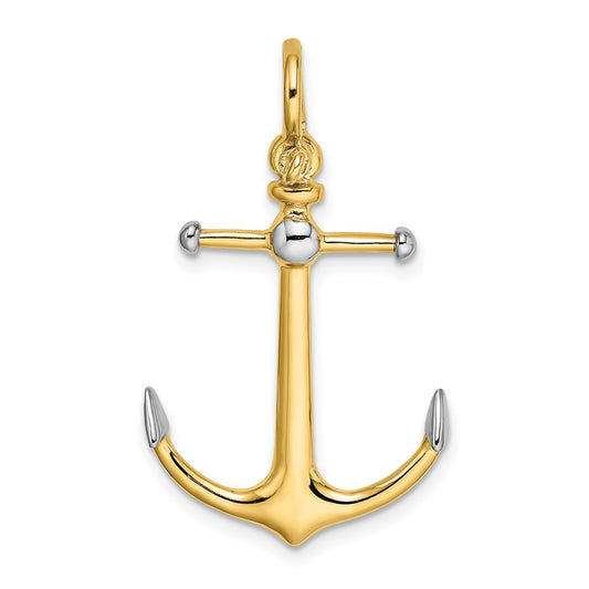 Gold Polished Anchor Pendants