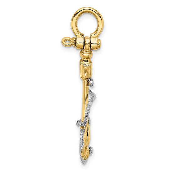 Gold Polished Anchor Pendants