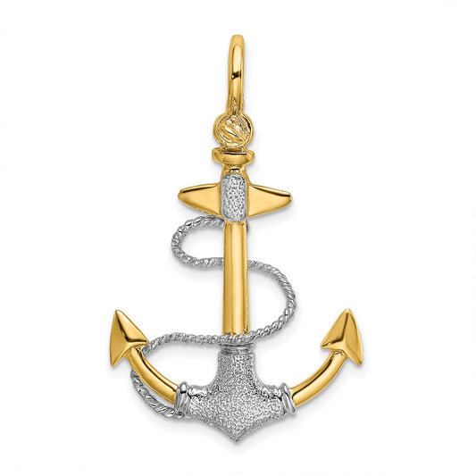 Gold Polished Anchor Pendants