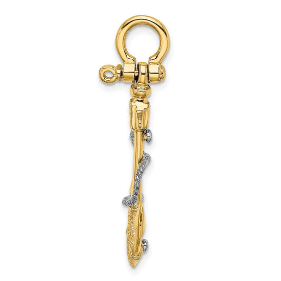 Gold Polished Anchor Pendants