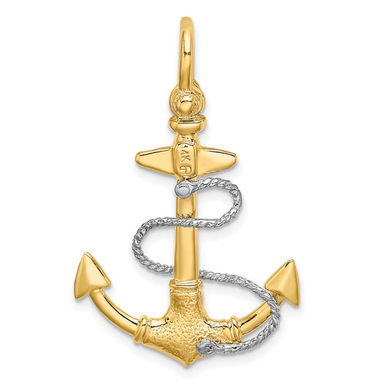 Gold Polished Anchor Pendants