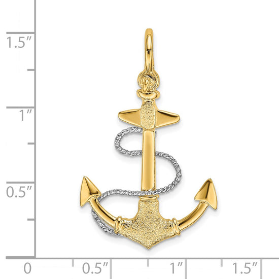 Gold Polished Anchor Pendants