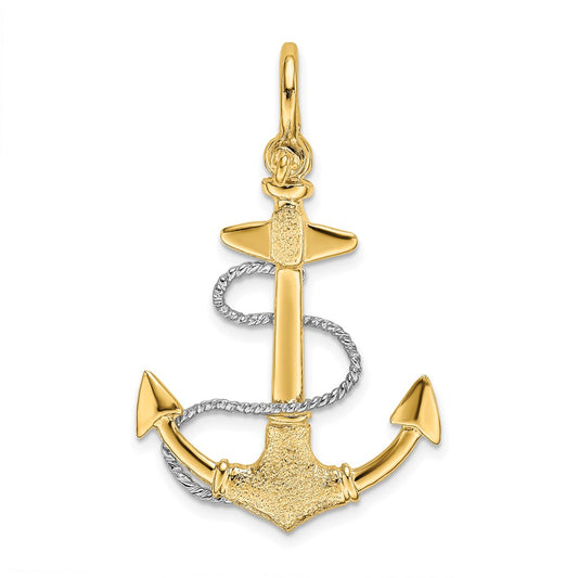 Gold Polished Anchor Pendants