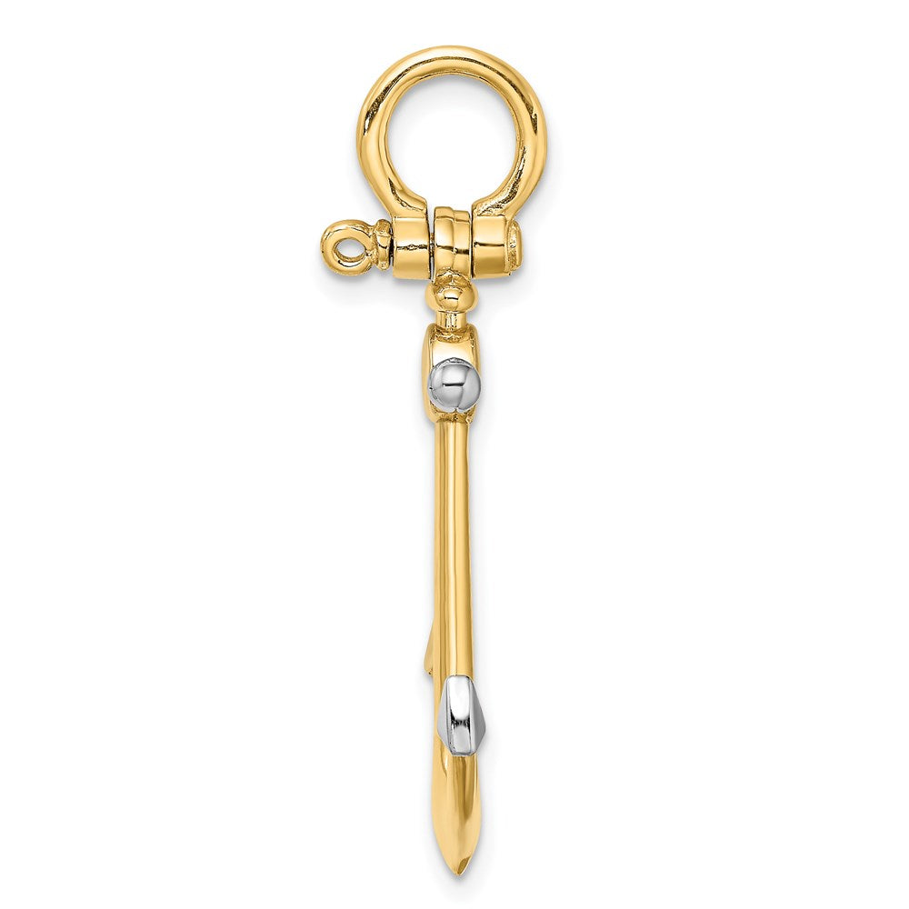 Gold Polished Anchor Pendants
